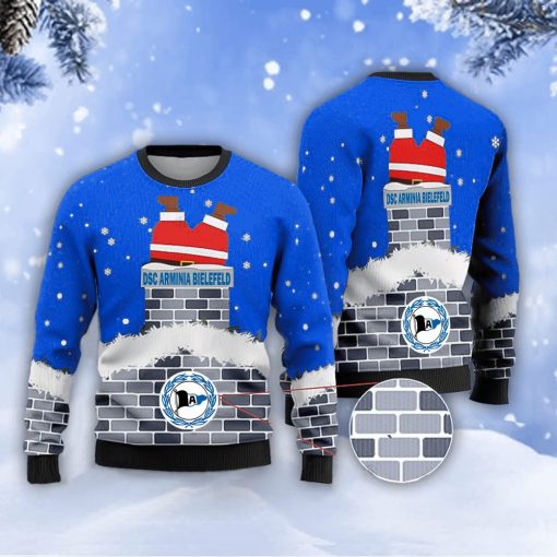 Neues Modell: DSC Arminia Bielefeld Weihnachtspullover mit Weihnachtsmann-Motiv