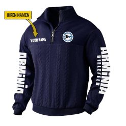 DSC Arminia Bielefeld Fan Edition Strick-Sweatshirt – Individueller Name