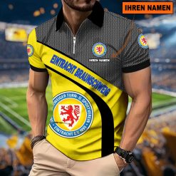 Eintracht Braunschweig Individueller Name Neues Modell – Reißverschluss Poloshirt