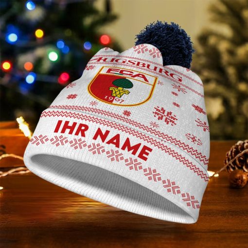 FC Augsburg Individueller Name Neue Version Weihnachtsmütze FC Augsburg Individueller Name Neue Version Weihnachtsmütze