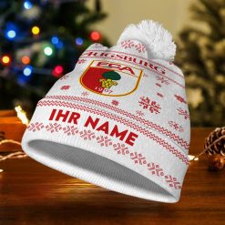FC Augsburg Individueller Name Neue Version Weihnachtsmütze