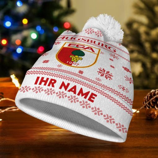 FC Augsburg Individueller Name Neue Version Weihnachtsmütze