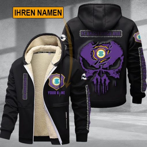 FC Erzgebirge Aue – Individueller Name Neues Design Reißverschlussjacke