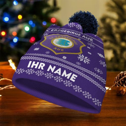 FC Erzgebirge Aue Individueller Name Neue Version Weihnachtsmütze FC Erzgebirge Aue Individueller Name Neue Version Weihnachtsmütze
