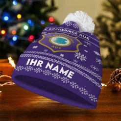 FC Erzgebirge Aue Individueller Name Neue Version Weihnachtsmütze