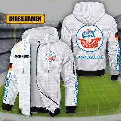FC Hansa Rostock Individueller Name Sportlicher Stil Sport-Hoodie