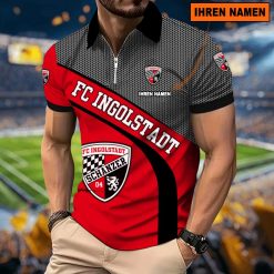 FC Ingolstadt 04 Individueller Name Neues Modell – Reißverschluss Poloshirt