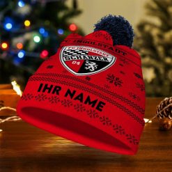 FC Ingolstadt 04 Individueller Name Neue Version Weihnachtsmütze