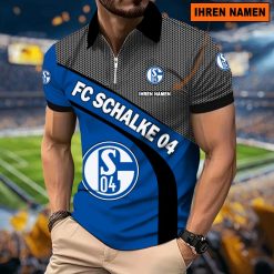 FC Schalke 04 Individueller Name Neues Modell – Reißverschluss Poloshirt