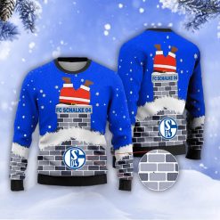 Neues Modell: FC Schalke 04 Weihnachtspullover mit Weihnachtsmann-Motiv