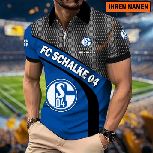 FC Schalke 04 Individueller Name Neues Modell – Reißverschluss Poloshirt