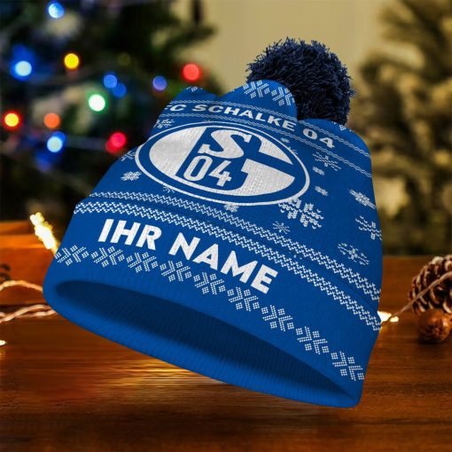 FC Schalke 04 Individueller Name Neue Version Weihnachtsmütze FC Schalke 04 Individueller Name Neue Version Weihnachtsmütze