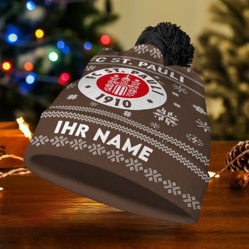 FC St. Pauli Individueller Name Neue Version Weihnachtsmütze FC St. Pauli Individueller Name Neue Version Weihnachtsmütze
