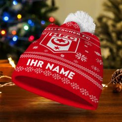Hallescher FC Individueller Name Neue Version Weihnachtsmütze