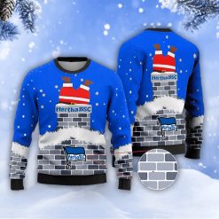 Neues Modell: Hertha BSC Weihnachtspullover mit Weihnachtsmann-Motiv