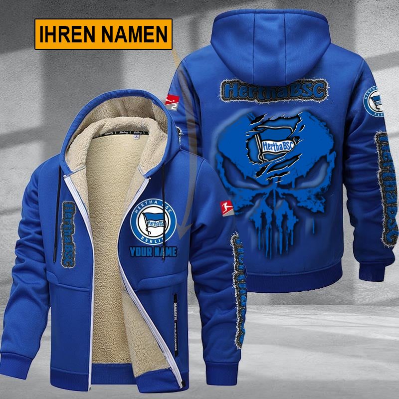 Hertha BSC – Individueller Name Neues Design Reißverschlussjacke Hertha BSC – Individueller Name Neues Design Reißverschlussjacke