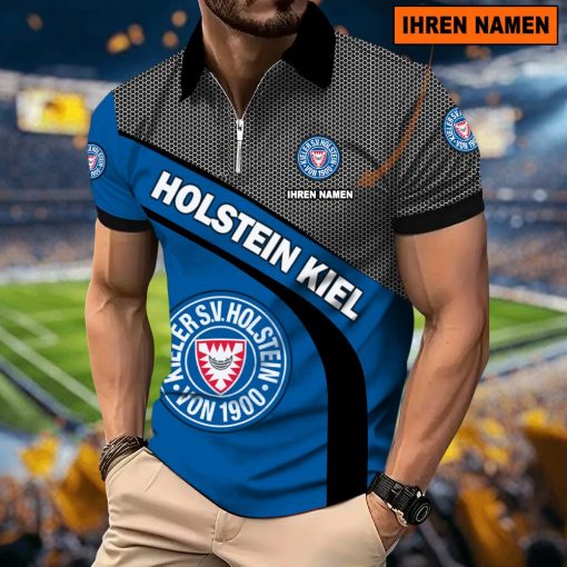 Holstein Kiel Individueller Name Neues Modell – Reißverschluss Poloshirt