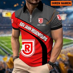 Jahn Regensburg Individueller Name Neues Modell – Reißverschluss Poloshirt