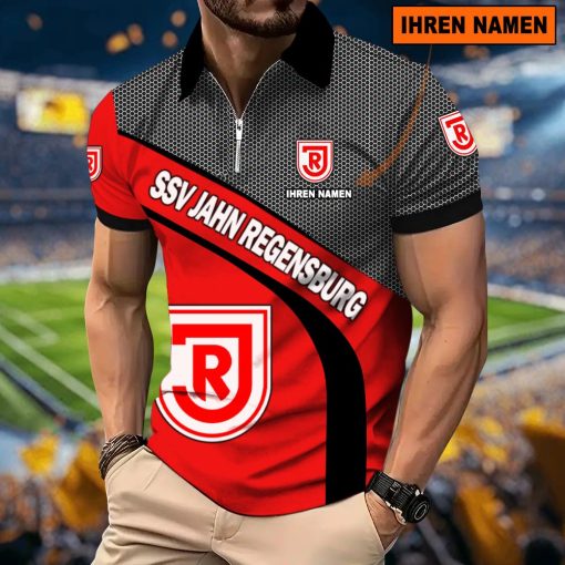 Jahn Regensburg Individueller Name Neues Modell – Reißverschluss Poloshirt