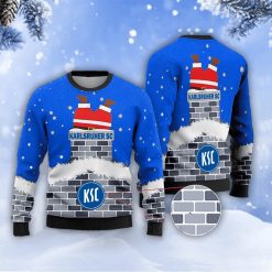 Neues Modell: Karlsruher SC Weihnachtspullover mit Weihnachtsmann-Motiv