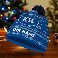 Karlsruher SC Individueller Name Neue Version Weihnachtsmütze