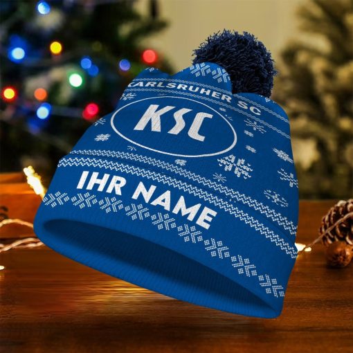 Karlsruher SC Individueller Name Neue Version Weihnachtsmütze Karlsruher SC Individueller Name Neue Version Weihnachtsmütze