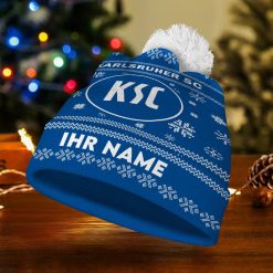 Karlsruher SC Individueller Name Neue Version Weihnachtsmütze