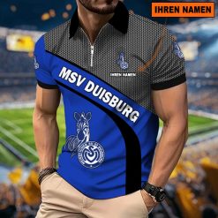 Msv duisburg Individueller Name Neues Modell – Reißverschluss Poloshirt