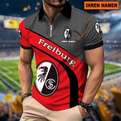 SC Freiburg Individueller Name Neues Modell – Reißverschluss Poloshirt
