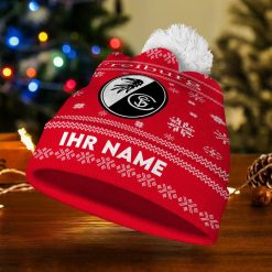 SC Freiburg Individueller Name Neue Version Weihnachtsmütze