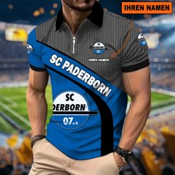 SC Paderborn 07 Individueller Name Neues Modell – Reißverschluss Poloshirt