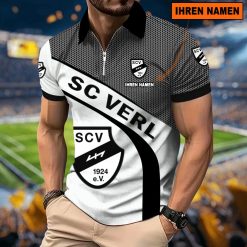 SC Verl Individueller Name Neues Modell – Reißverschluss Poloshirt
