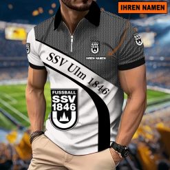 SSV Ulm 1846 Individueller Name Neues Modell – Reißverschluss Poloshirt