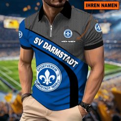 SV Darmstadt 98 Individueller Name Neues Modell – Reißverschluss Poloshirt