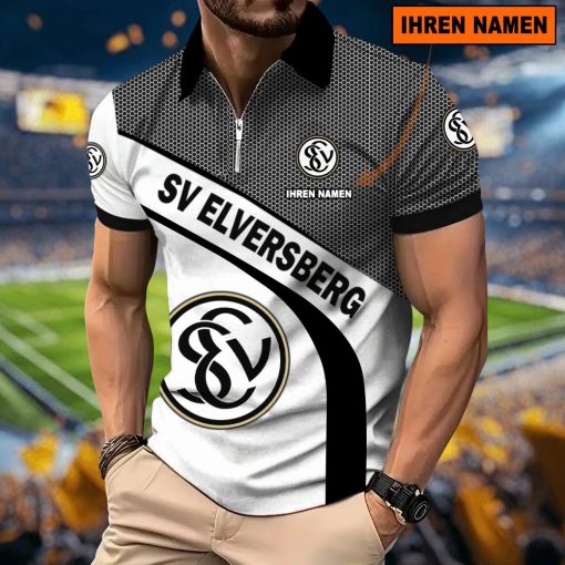 SV Elversberg Individueller Name Neues Modell – Reißverschluss Poloshirt