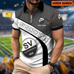SV Sandhausen Individueller Name Neues Modell – Reißverschluss Poloshirt