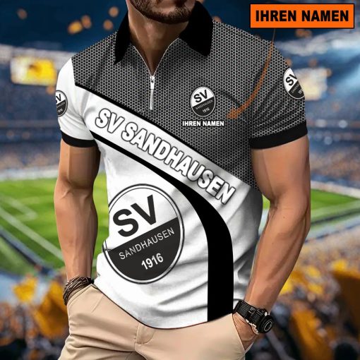 SV Sandhausen Individueller Name Neues Modell – Reißverschluss Poloshirt