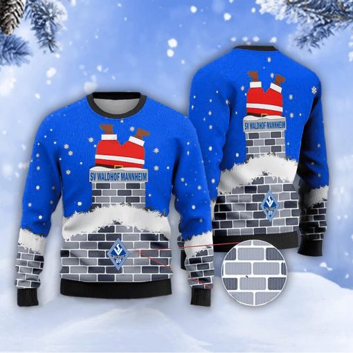 Neues Modell: SV Waldhof Mannheim Weihnachtspullover mit Weihnachtsmann-Motiv