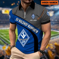 SV Waldhof Mannheim Individueller Name Neues Modell – Reißverschluss Poloshirt