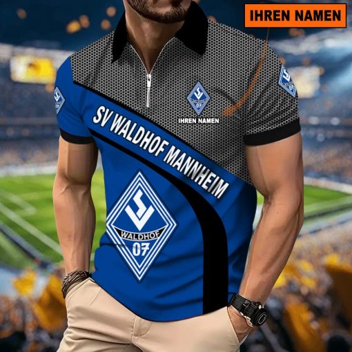 SV Waldhof Mannheim Individueller Name Neues Modell – Reißverschluss Poloshirt