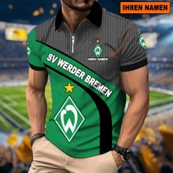 SV Werder Bremen Individueller Name Neues Modell – Reißverschluss Poloshirt