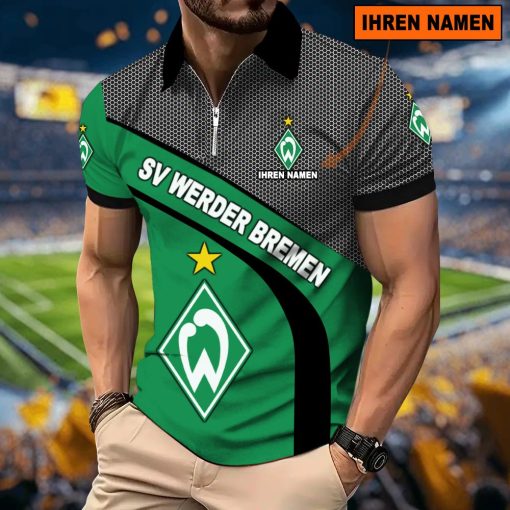 SV Werder Bremen Individueller Name Neues Modell – Reißverschluss Poloshirt
