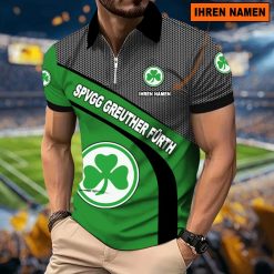 SpVgg Greuther Fürth Individueller Name Neues Modell – Reißverschluss Poloshirt