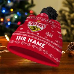 VfB Stuttgart Individueller Name Neue Version Weihnachtsmütze