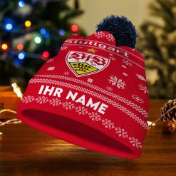 VfB Stuttgart Individueller Name Neue Version Weihnachtsmütze
