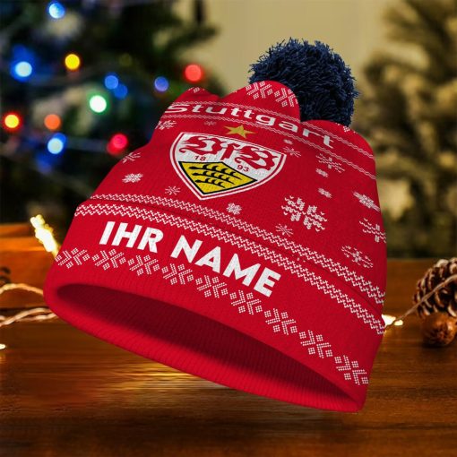 VfB Stuttgart Individueller Name Neue Version Weihnachtsmütze VfB Stuttgart Individueller Name Neue Version Weihnachtsmütze