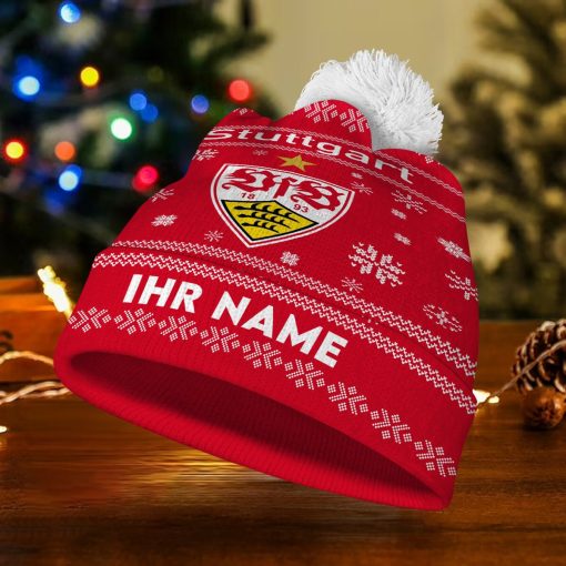 VfB Stuttgart Individueller Name Neue Version Weihnachtsmütze VfB Stuttgart Individueller Name Neue Version Weihnachtsmütze