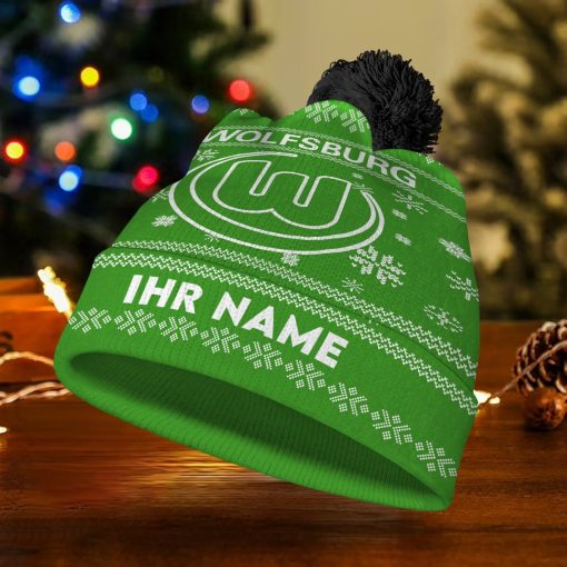 VfL Wolfsburg Individueller Name Neue Version Weihnachtsmütze VfL Wolfsburg Individueller Name Neue Version Weihnachtsmütze