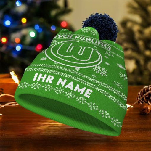 VfL Wolfsburg Individueller Name Neue Version Weihnachtsmütze VfL Wolfsburg Individueller Name Neue Version Weihnachtsmütze