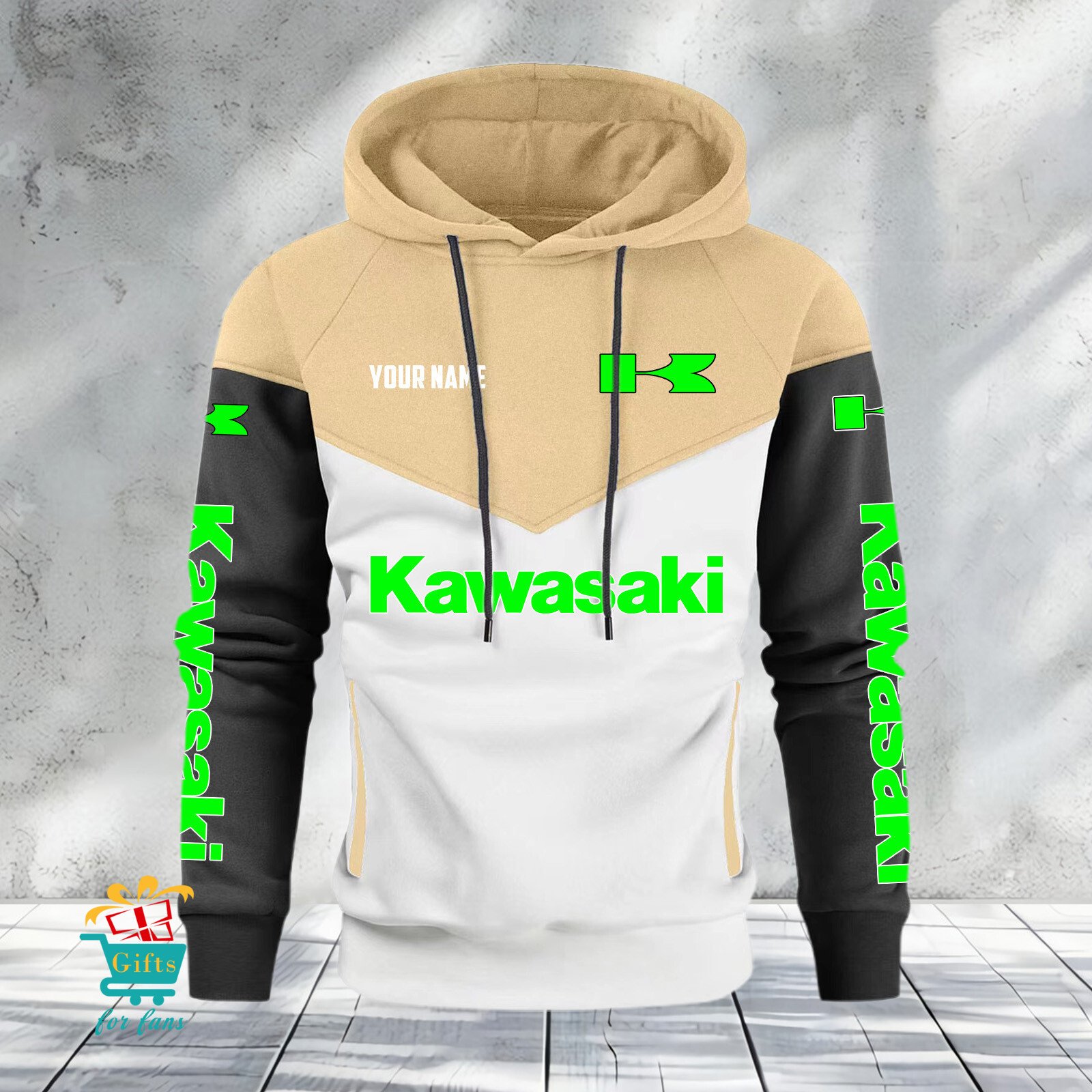 Kawasaki Individueller Name Neuauflage Gemütlicher Hoodie Kawasaki Individueller Name Neuauflage Gemütlicher Hoodie